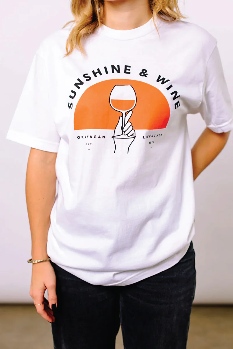 Unisex Sunshine & Wine Tee - Image 4