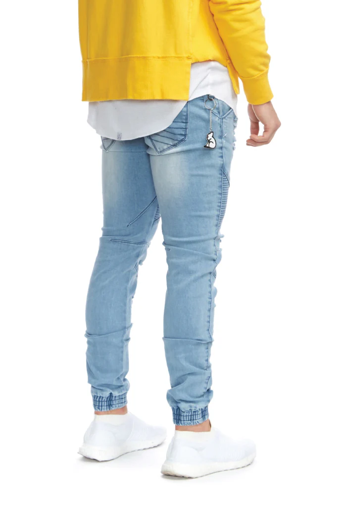 Biker Denim Joggers - Image 3