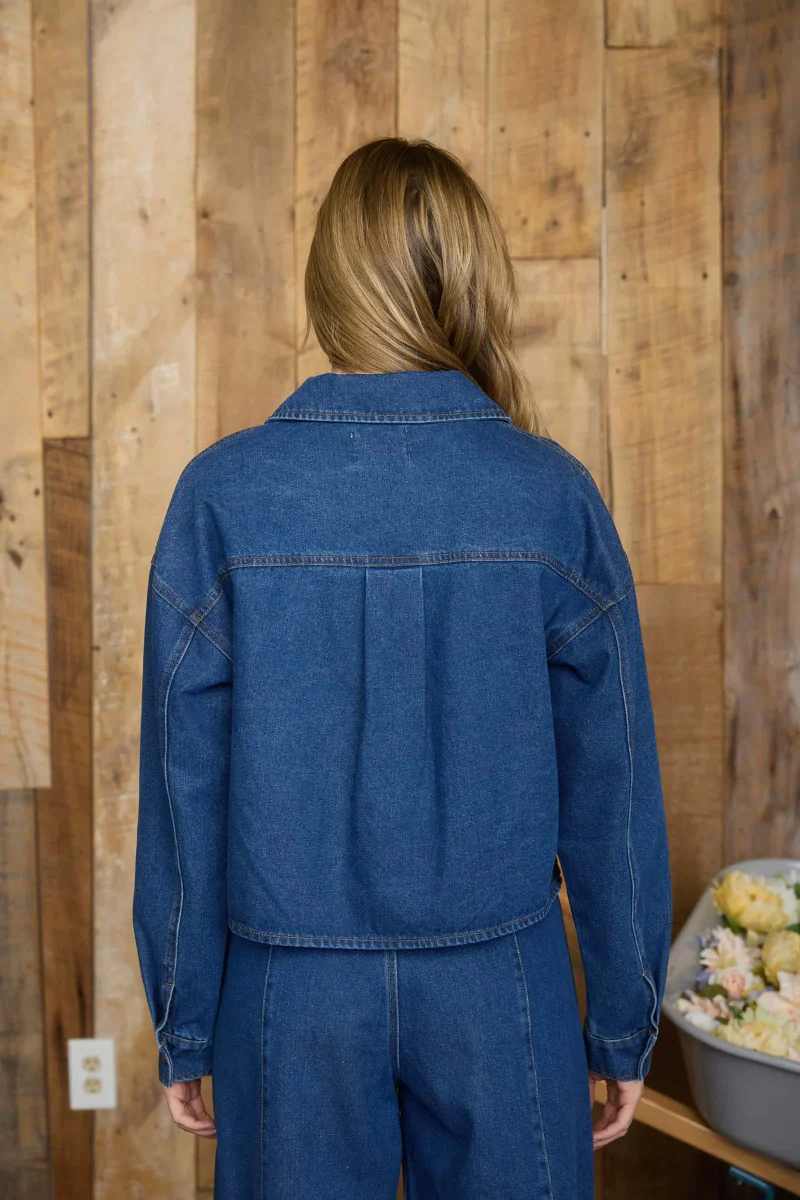 Crop Denim Jacket - Image 2
