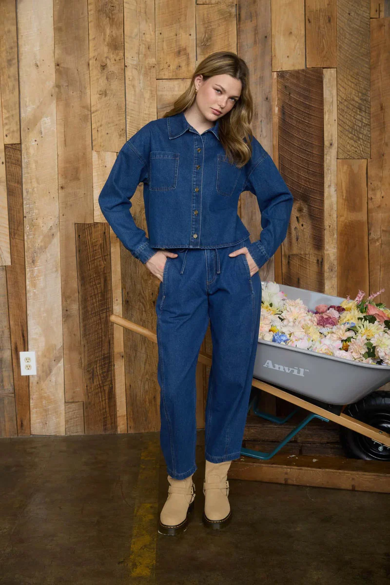 Crop Denim Jacket - Image 3