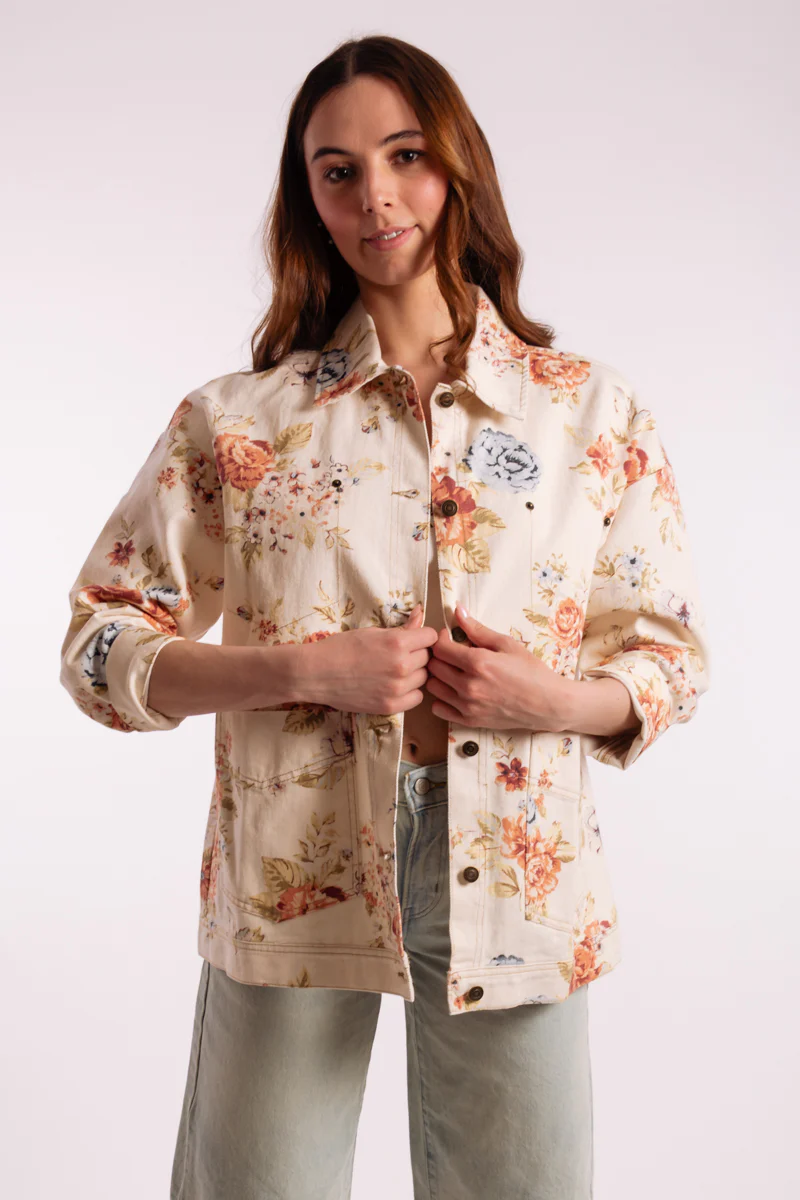 Floral Denim Jacket