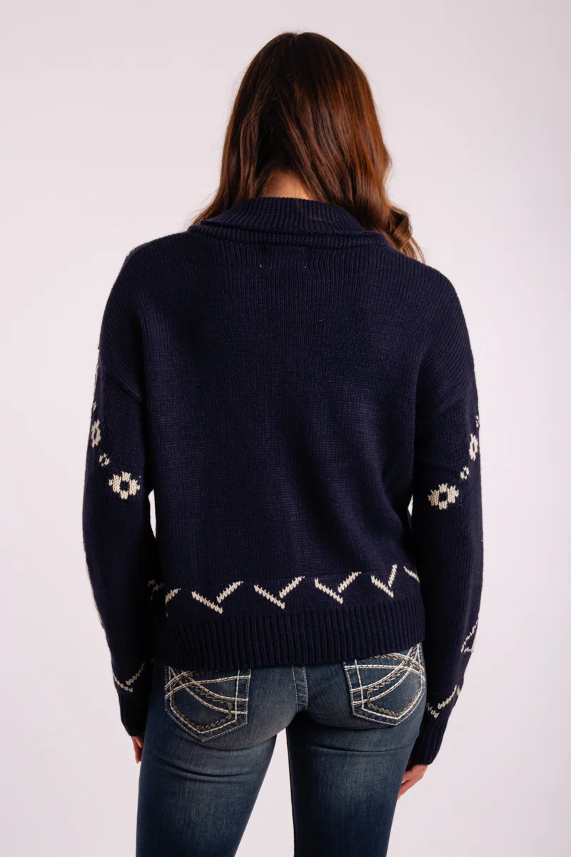 Ski Pattern Zip-Up Cardi - Image 2
