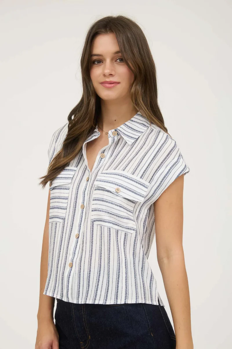 Striped Button-Down Shirt - Image 3