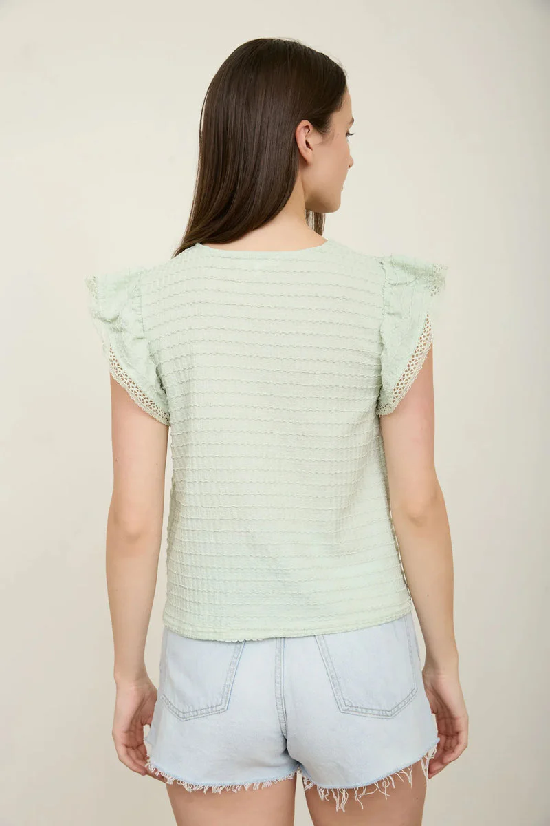 Fran Ruffle Sleeve Top - Image 2