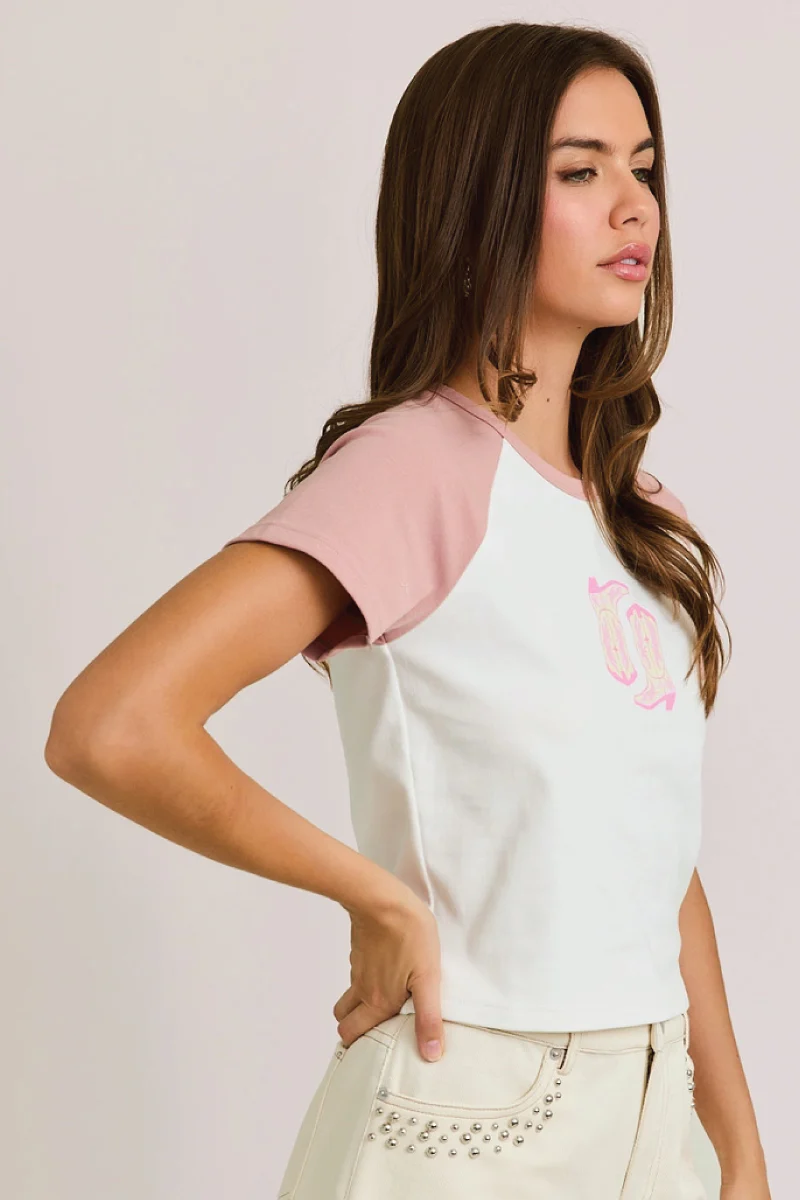 Cowboy Boots Baby Tee - Image 3