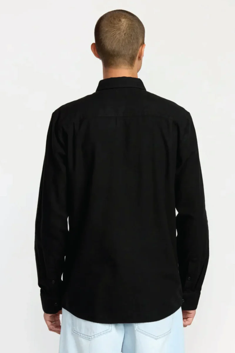 Caden Solid Long Sleeve Flannel Shirt - Image 4
