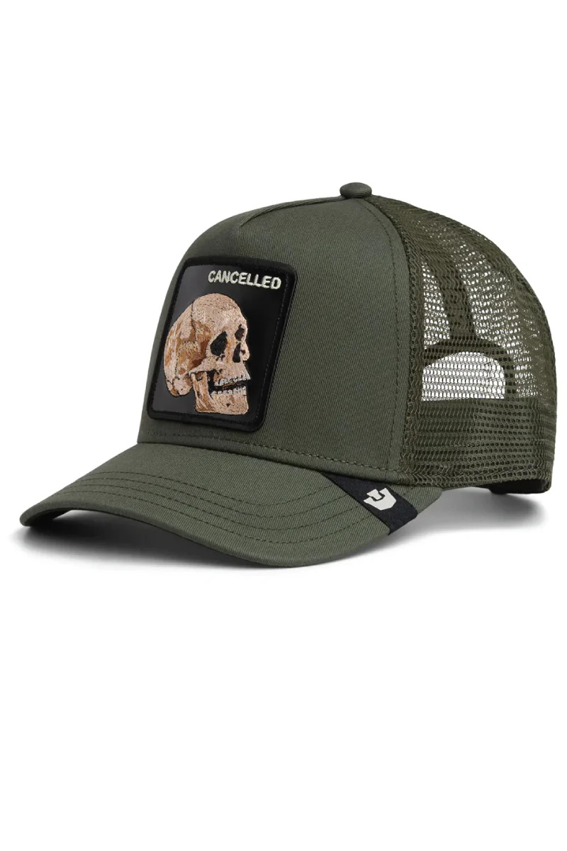 Unisex Cancelled Skull Trucker Hat - Image 2