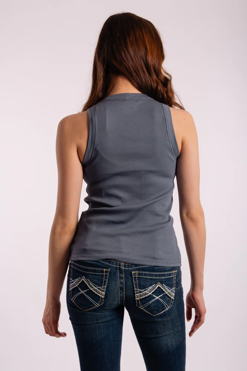 Fitted Ribbed Tank - Image 2