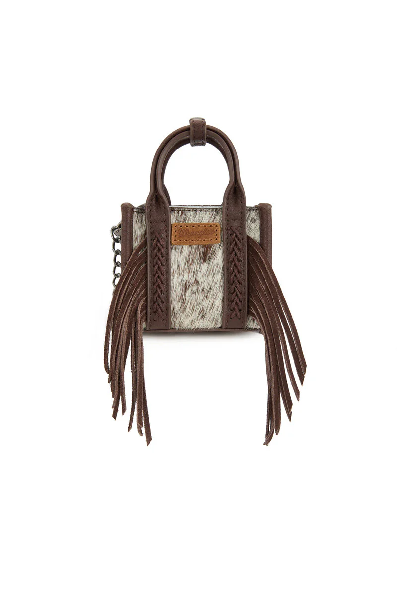 Cowhide Mini Handbag Charm - Image 3
