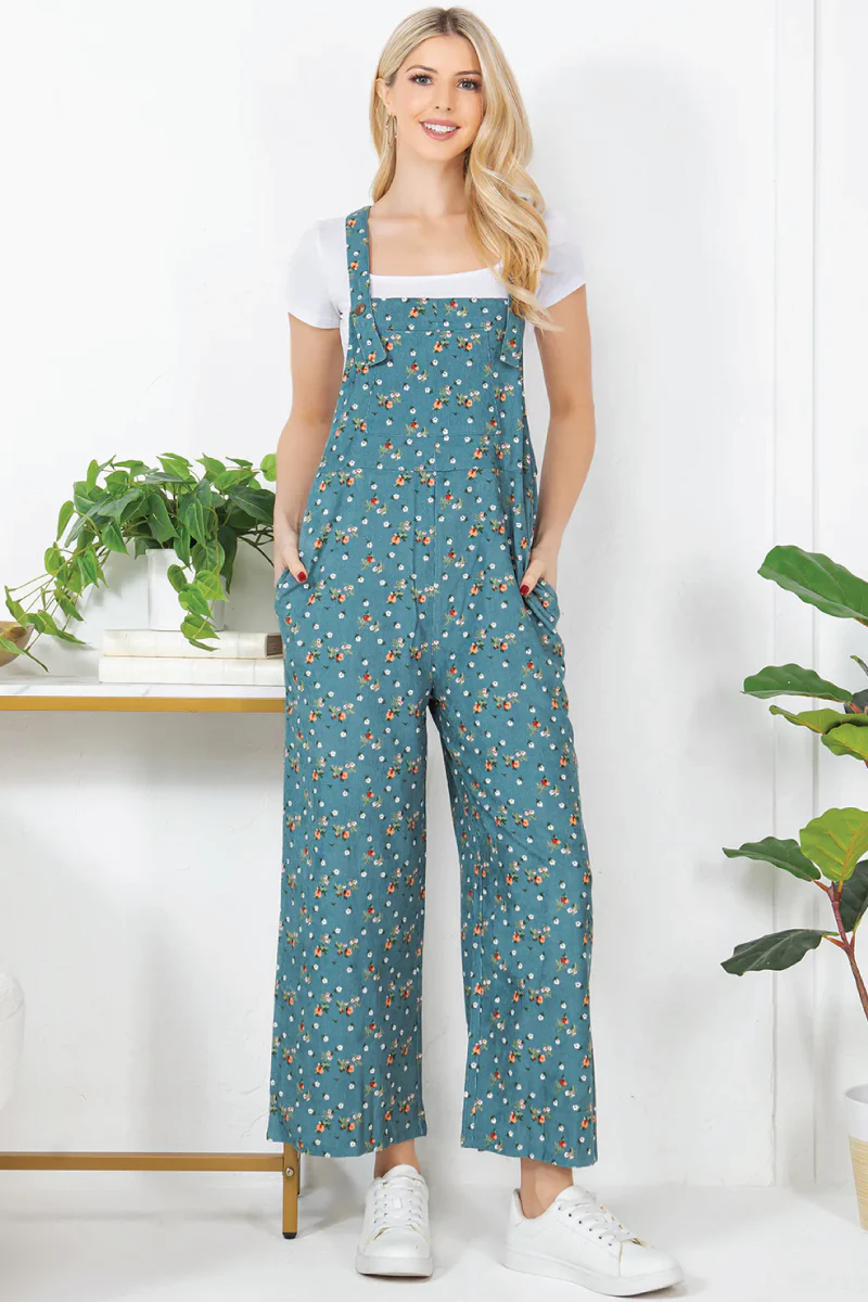 Floral Corduroy Overalls - Image 3