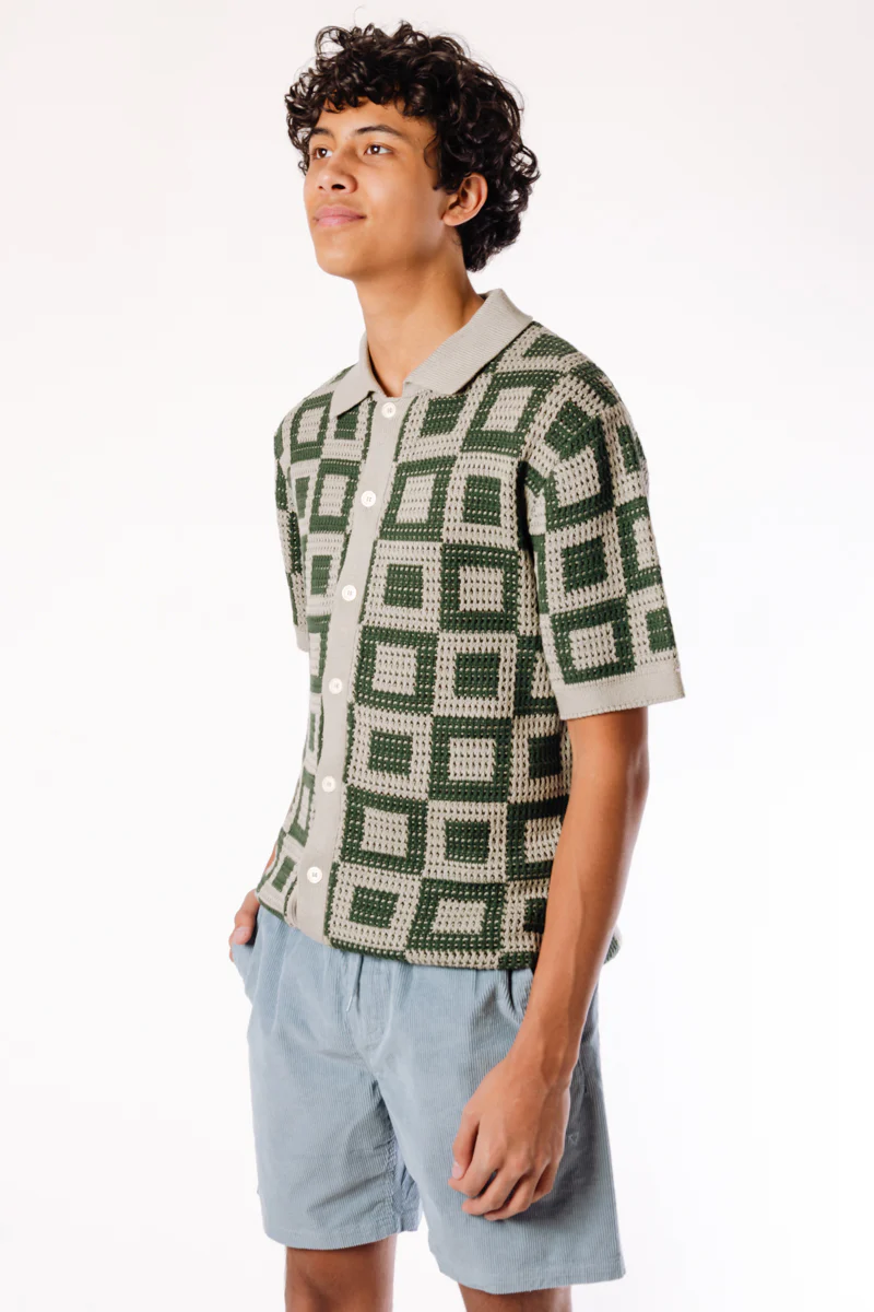 Square Crochet Button Up Shirt - Image 2