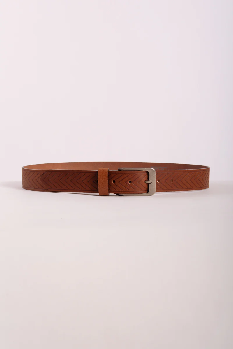 Herringbone Leather Belt - Image 2