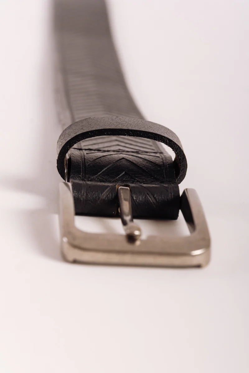 Herringbone Leather Belt - Image 3
