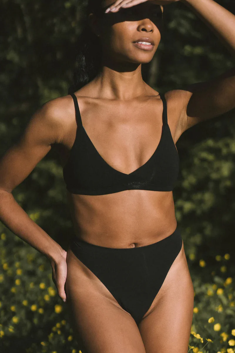 Seamless High Rise Thong - Black - Image 2