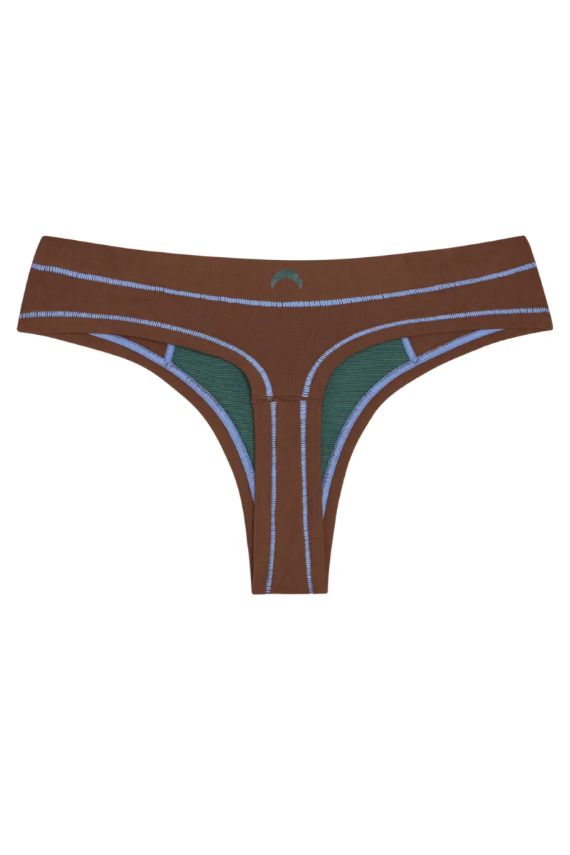 Thong - Brown / Sky Blue - Image 3