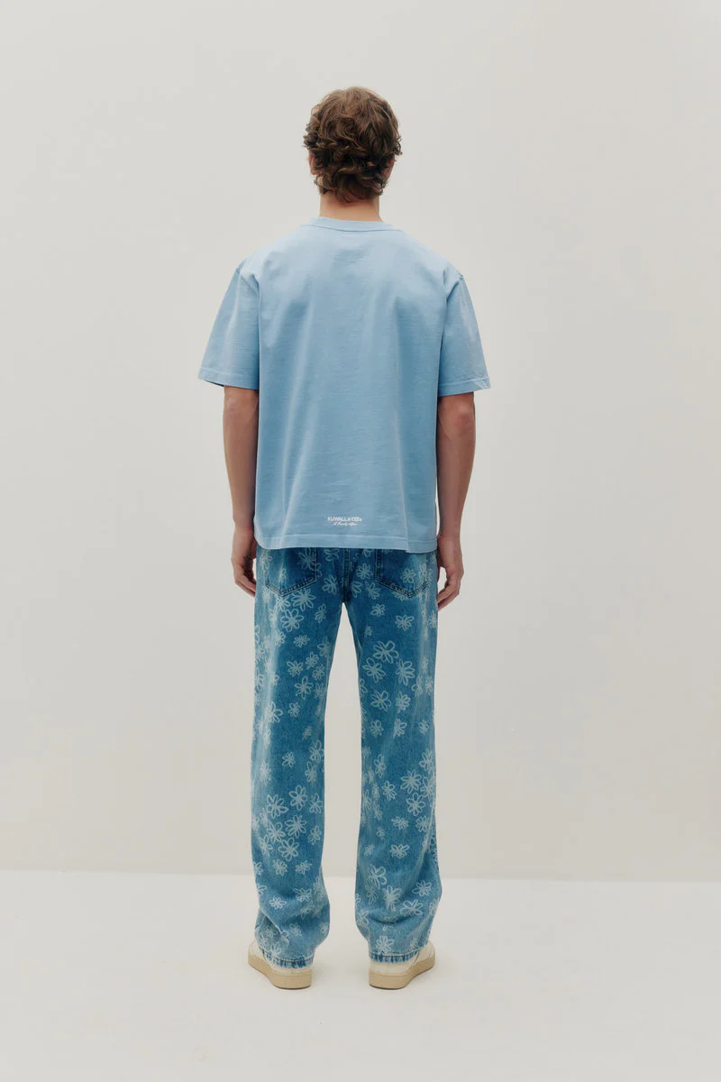 Baggy Floral Denim Jeans - Image 3