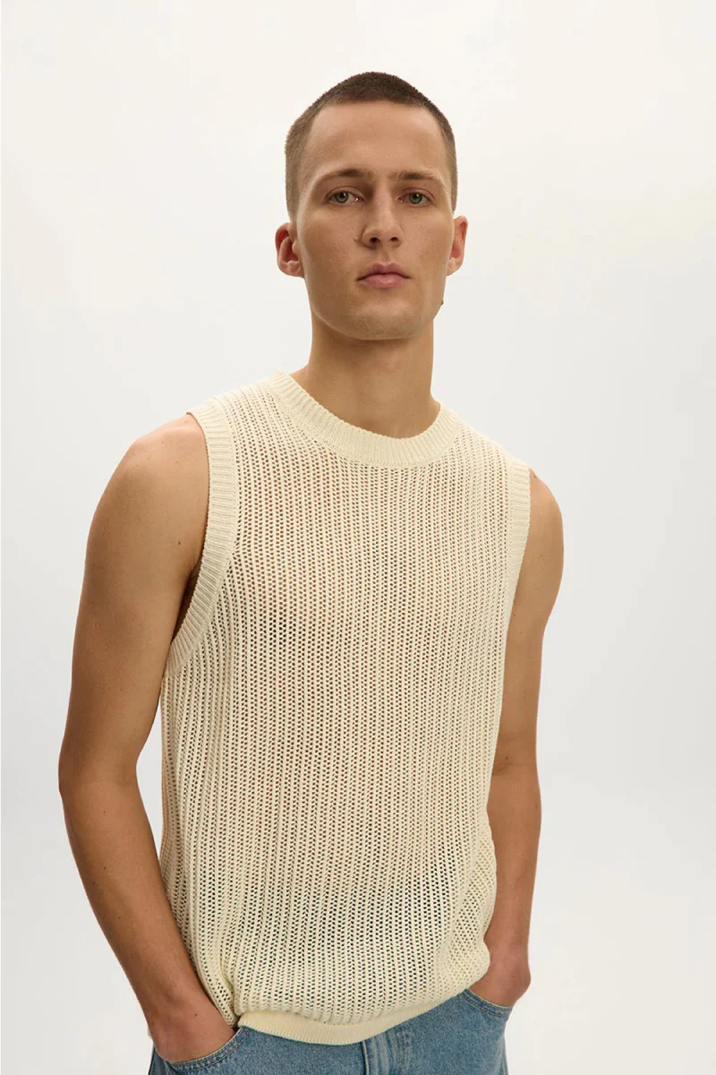 Knitted Sleeveless Vest - Image 3