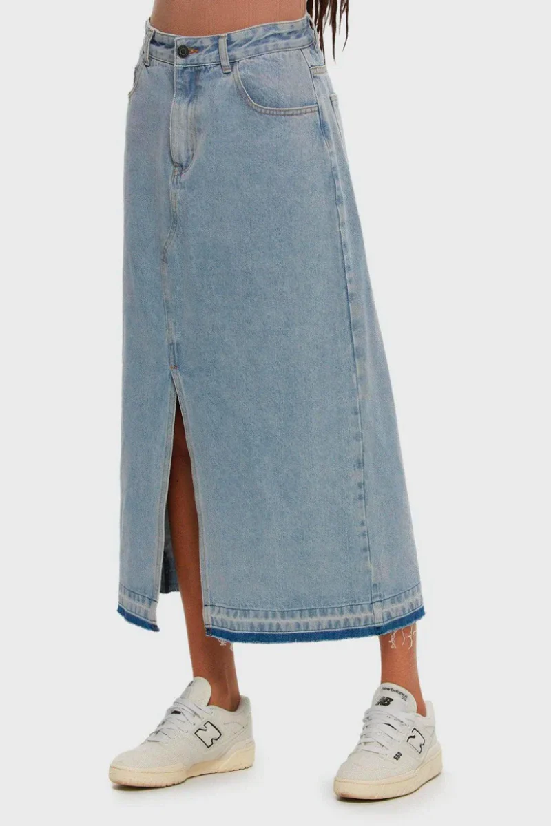 Midi Denim Skirt - Image 3