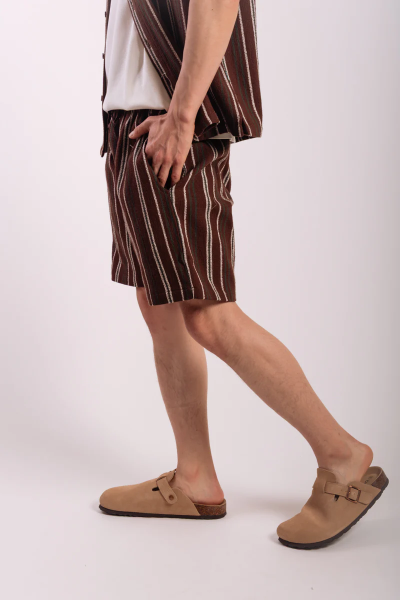 Textured Stripe Shorts - Image 3