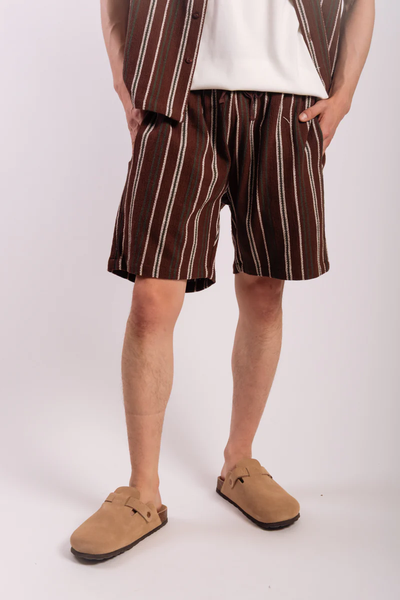 Textured Stripe Shorts - Image 4