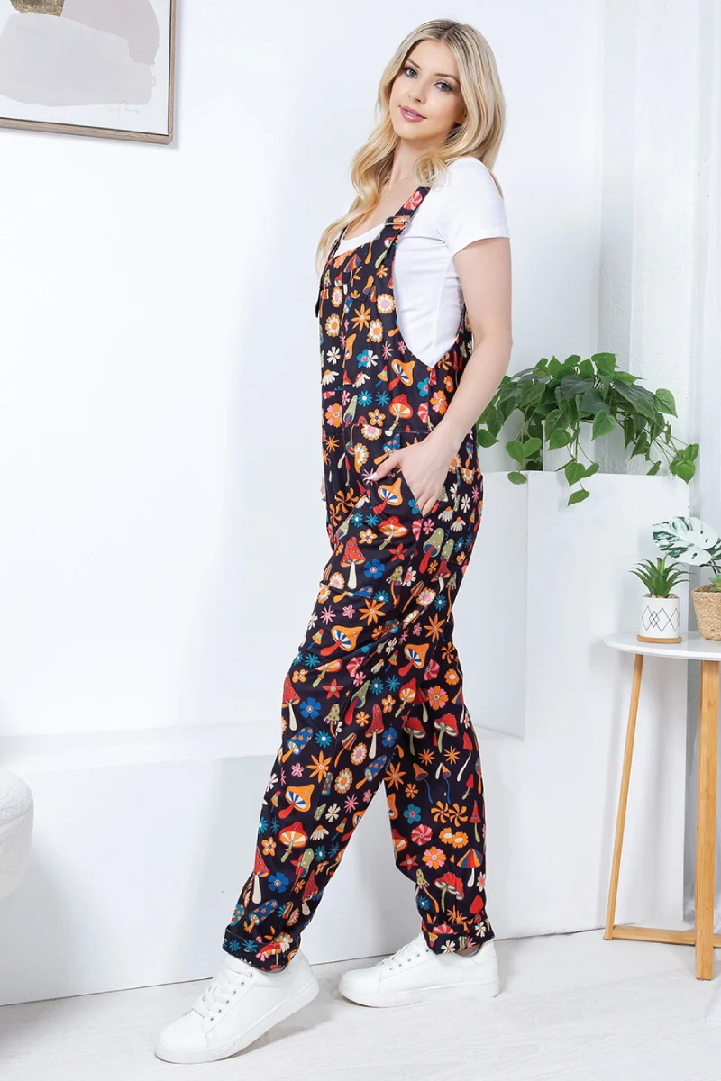 Multi Mushroom Corduroy Overalls - Image 3