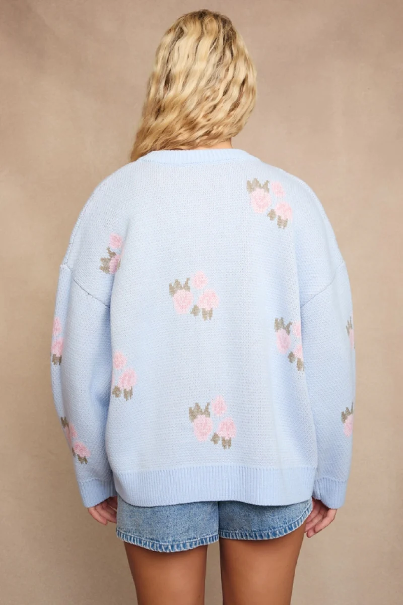 Roses Button-Up Cardigan - Image 3