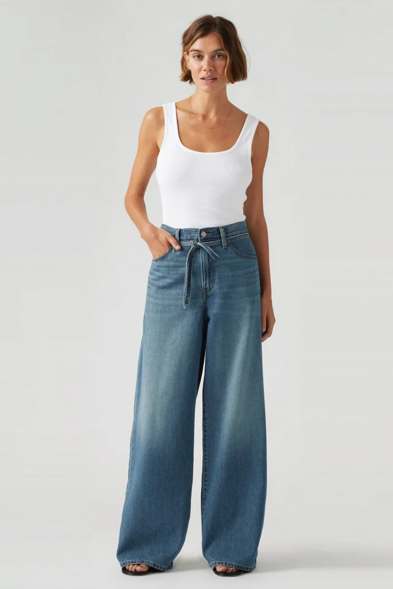XL Straight Cotton Linen Jeans - Image 3