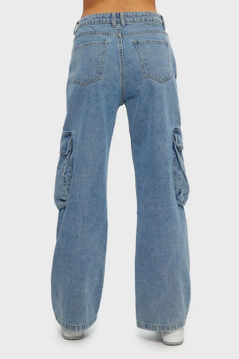 Low Rise Cargo Jeans - Image 4