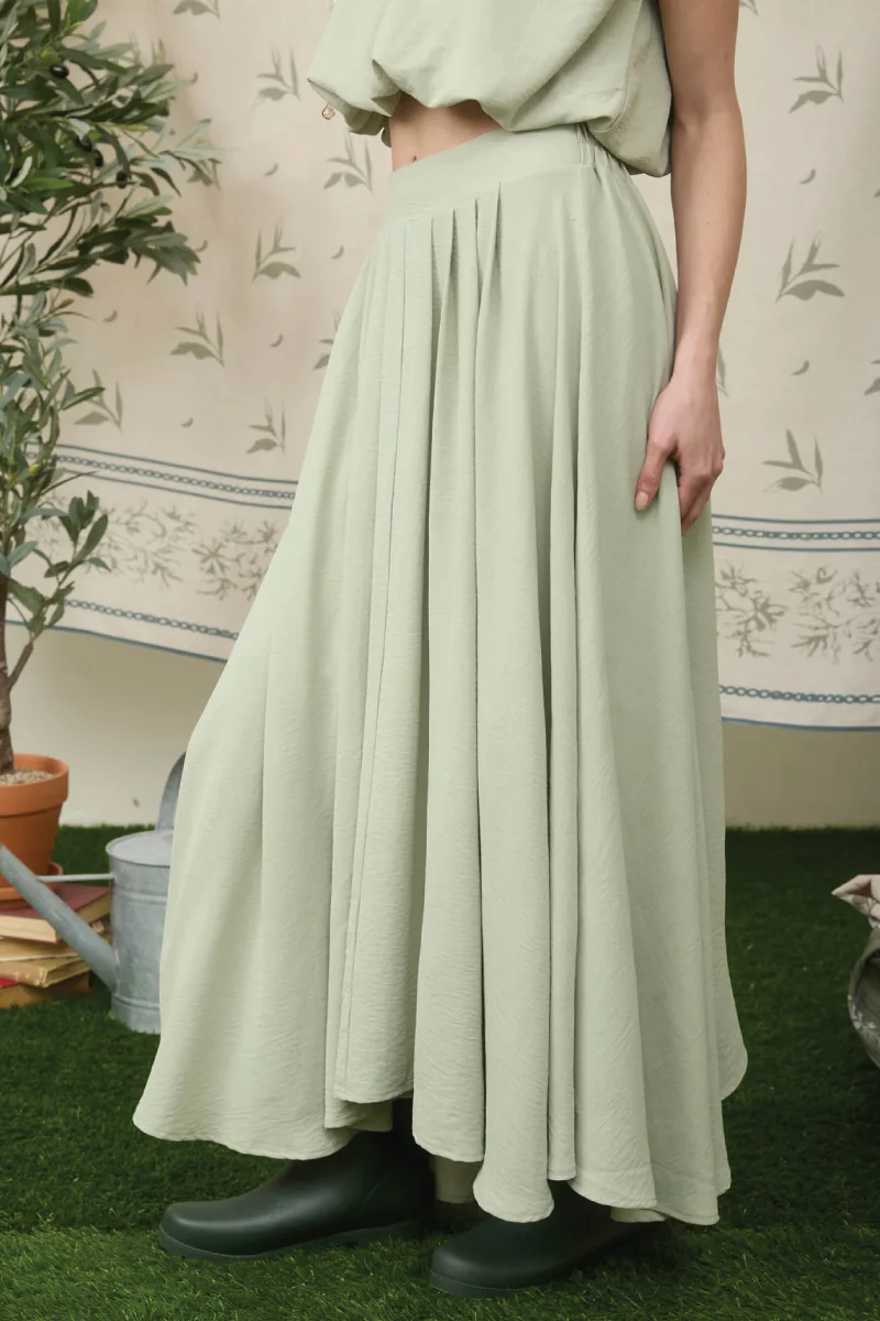 Pleated Midi Skirt - Image 2