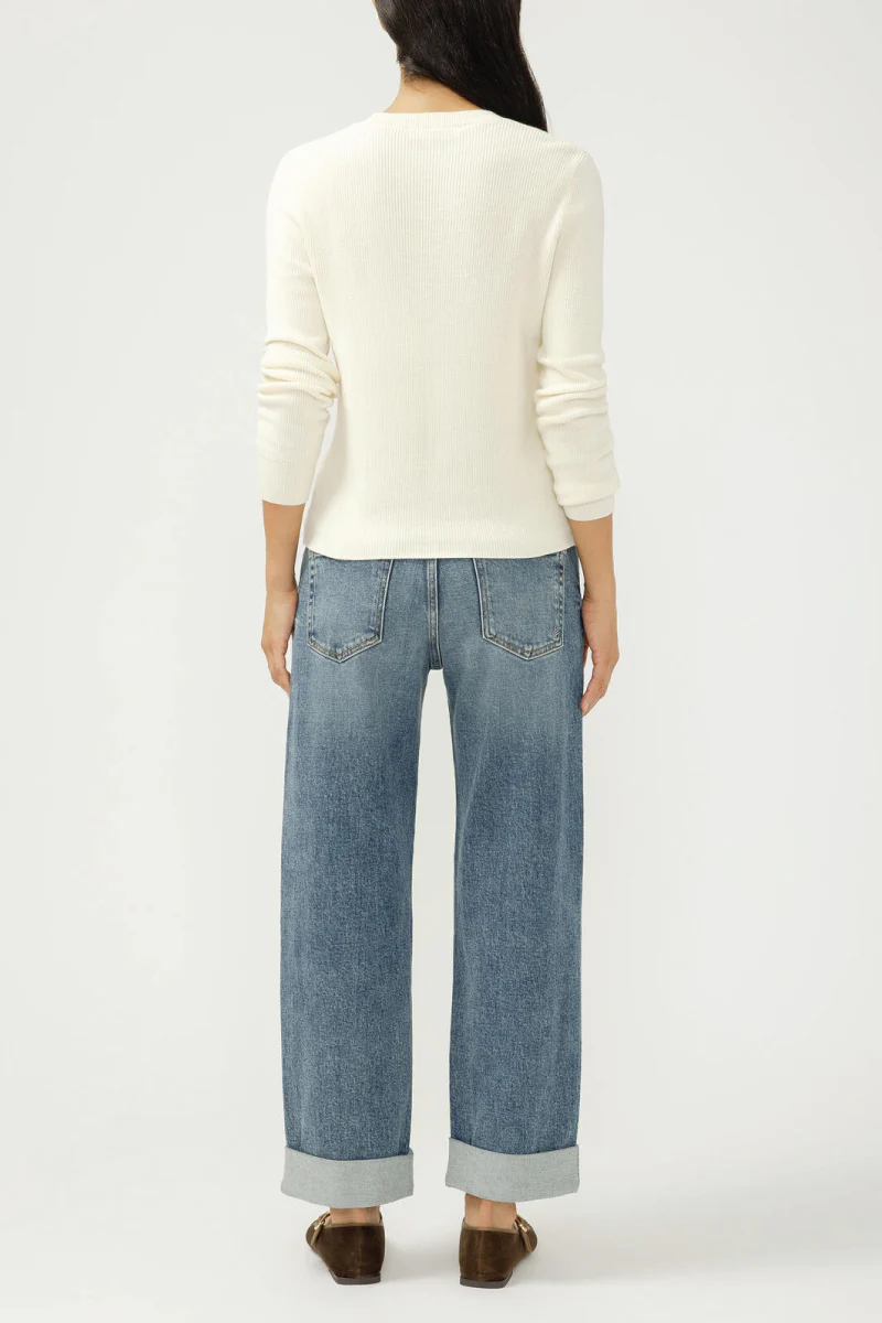 Relaxed Mid Rise Straight Leg Jeans - Image 3