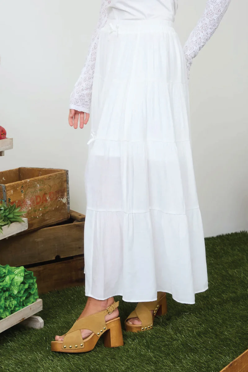 Ribbon Tier Maxi Skirt - Image 3