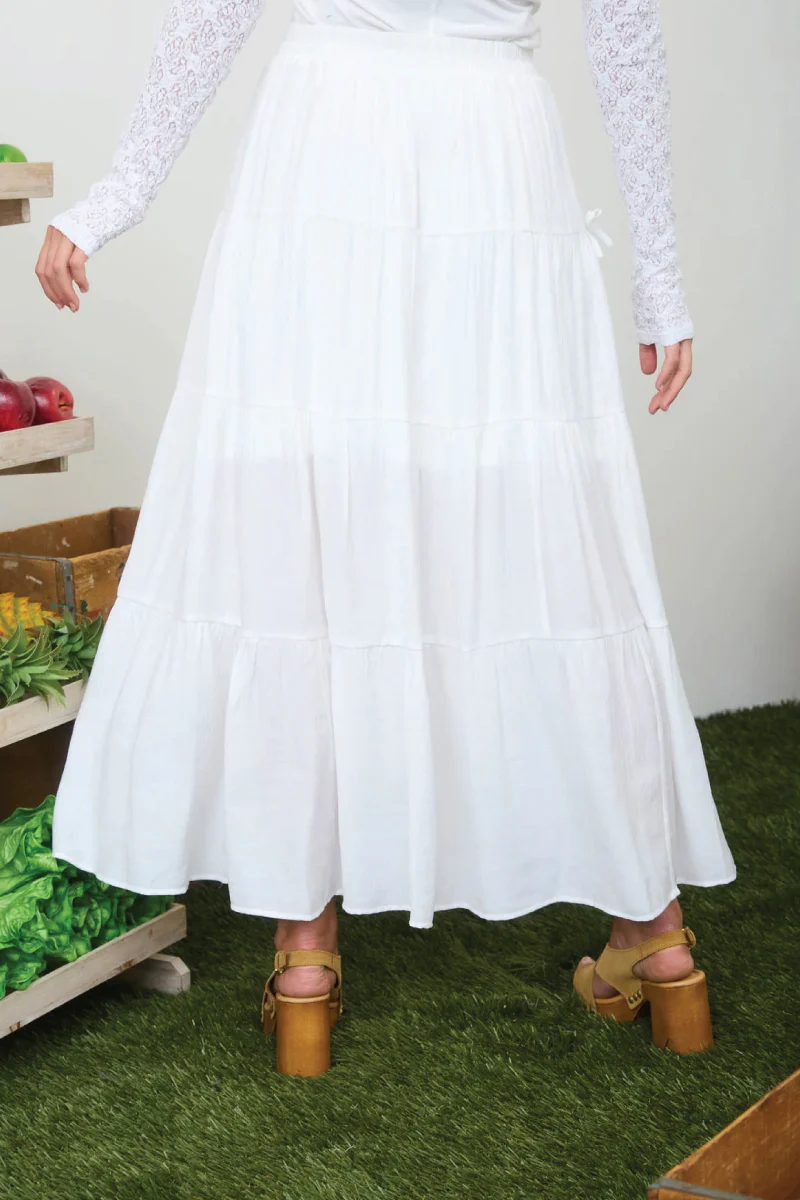 Ribbon Tier Maxi Skirt - Image 4
