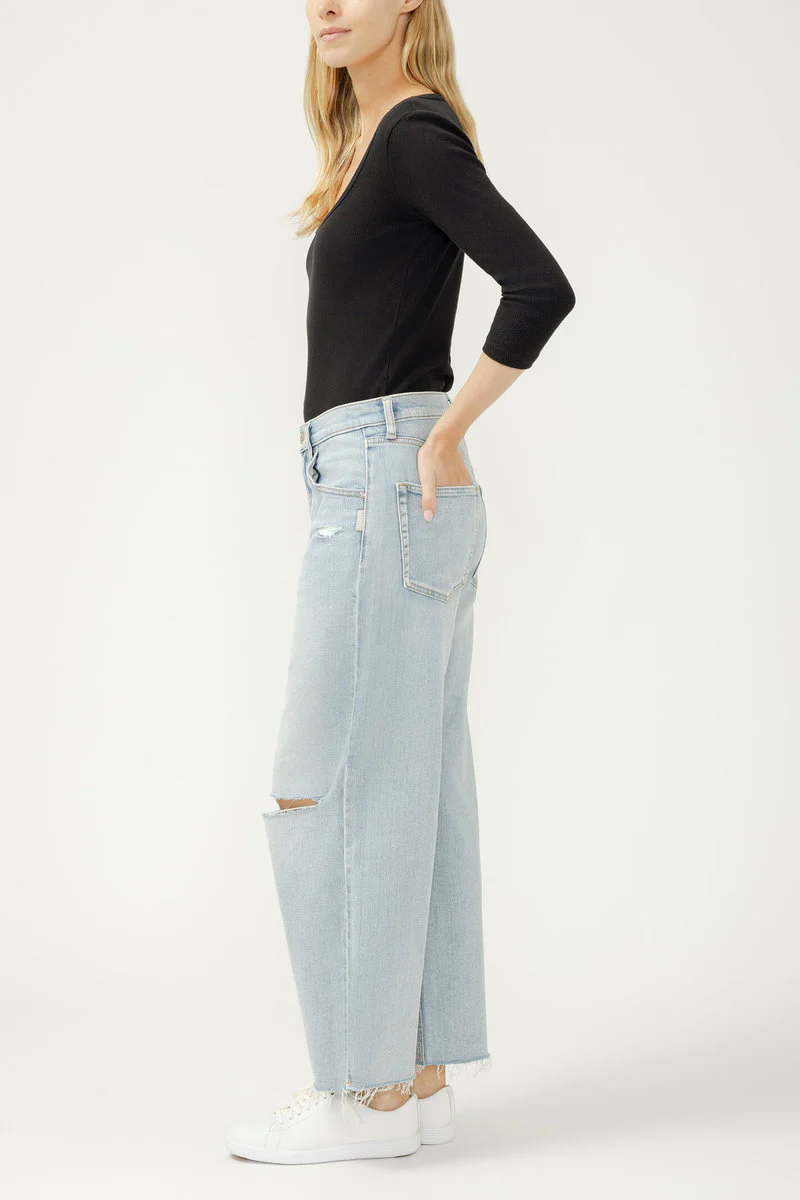Be Easy High Rise Wide Leg Cropped Jeans - Image 3