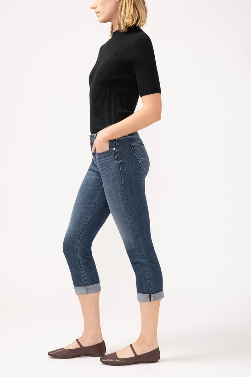 Suki Mid Rise Capri Jeans - Image 3