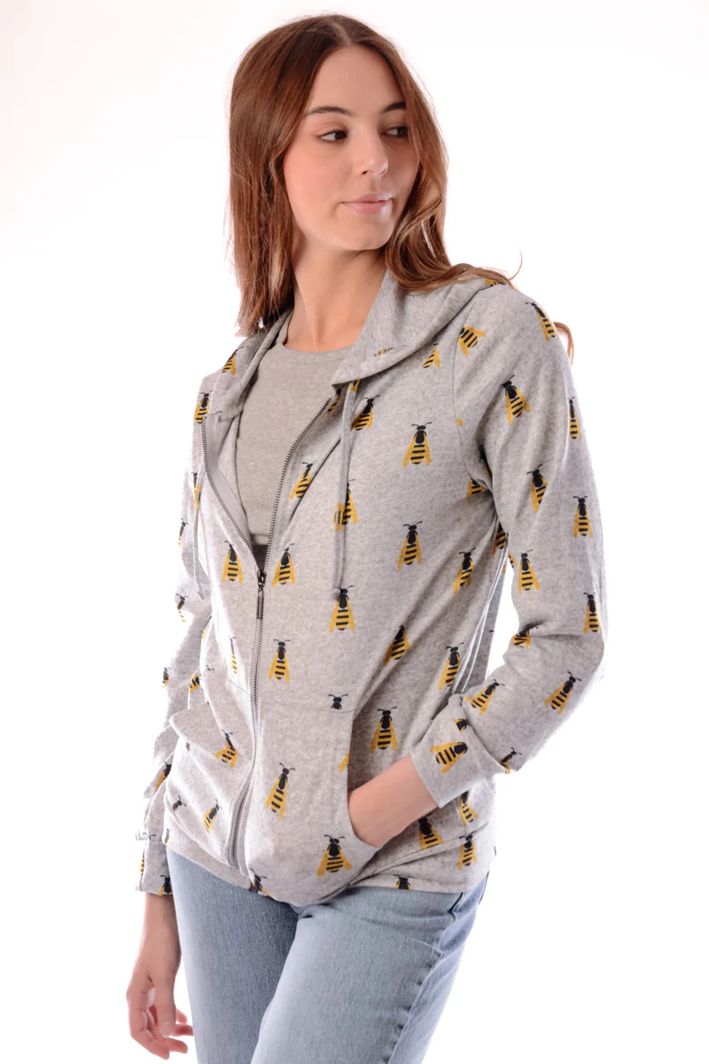 Small Bees Zip-Up Hoodie - Image 3