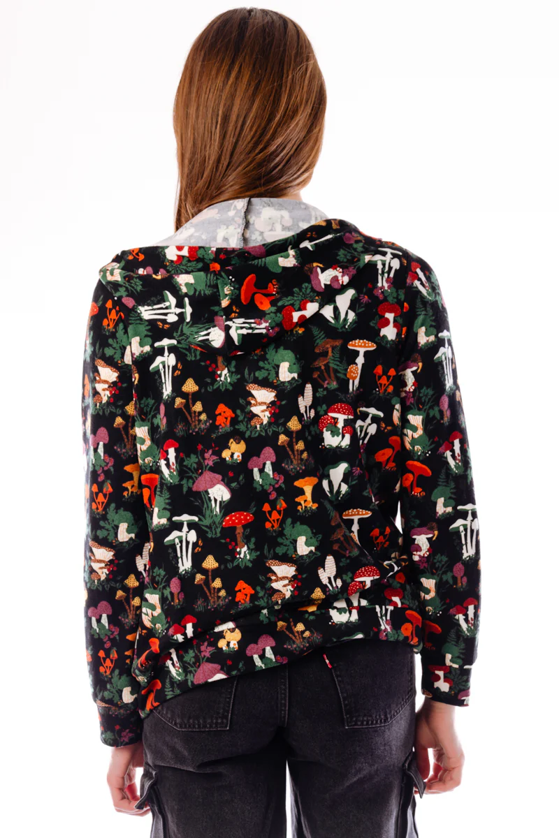 Small Multicolor Mushrooms Zip Hoodie - Image 4