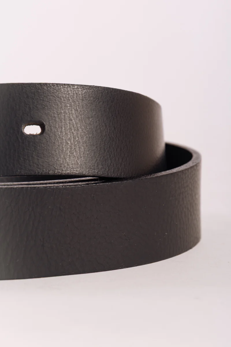 Square Buckle Leather Belt - Image 4