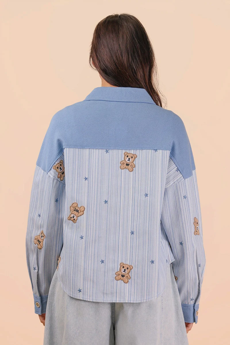 Teddy Bear Patch Shacket - Image 3