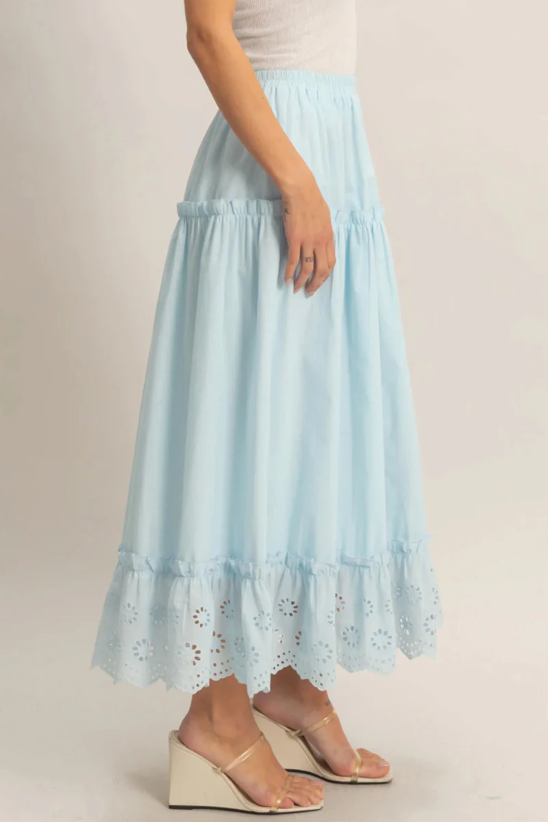 Tiered Eyelet Maxi Skirt - Image 4