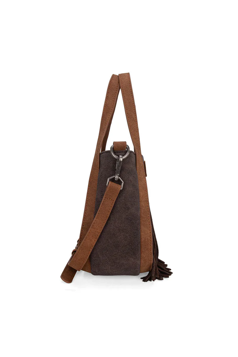 W Fringe Tote Crossbody - Image 4