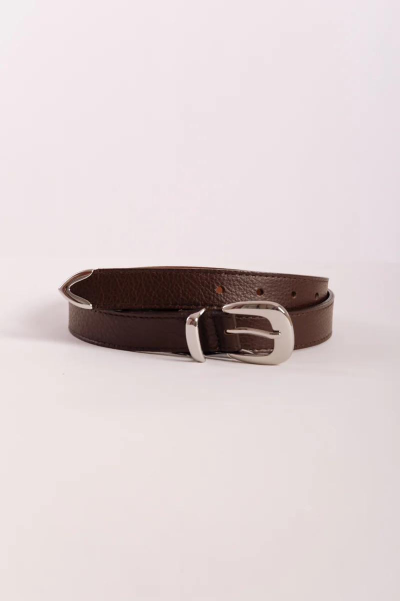 Western Pebbled Leather Belt