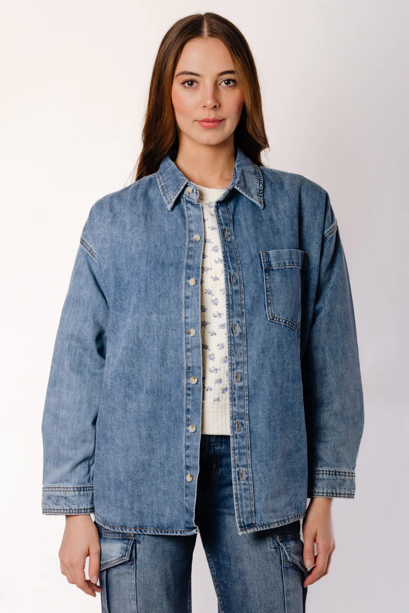 Oversized Denim Shirt - Image 3