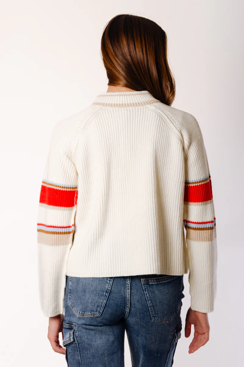 Half Zip Striped Sweater - Image 4
