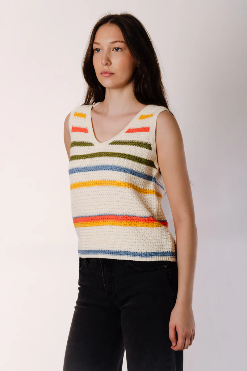 Multi Stripe Sweater Tank - Image 2