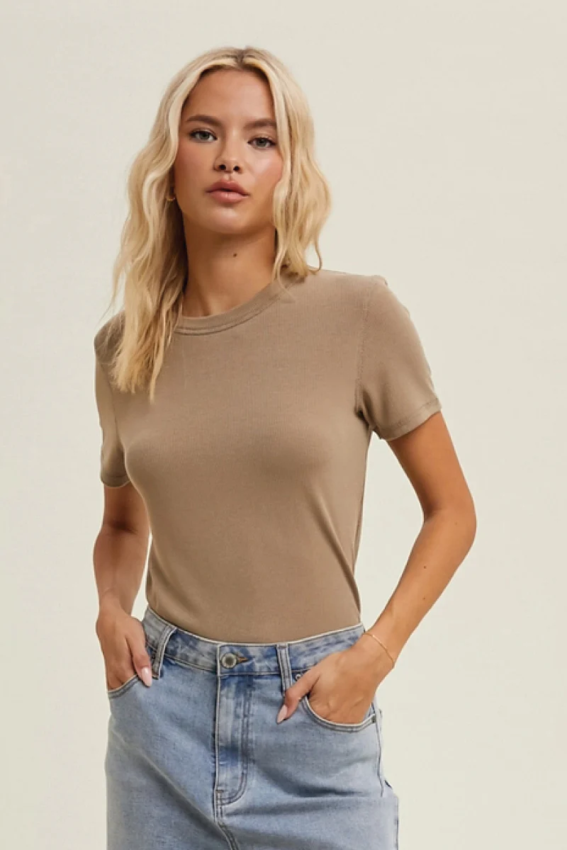 Ribbed Crew Tee - Image 2