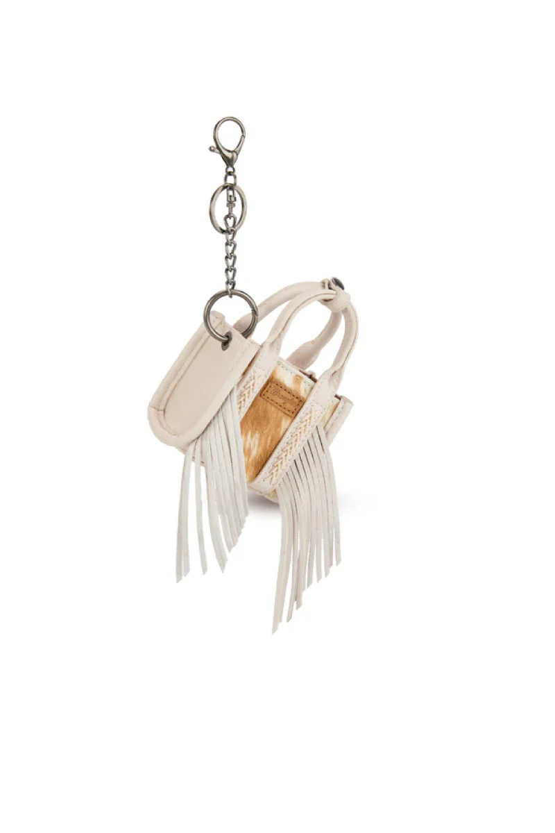 Cowhide Mini Handbag Charm
