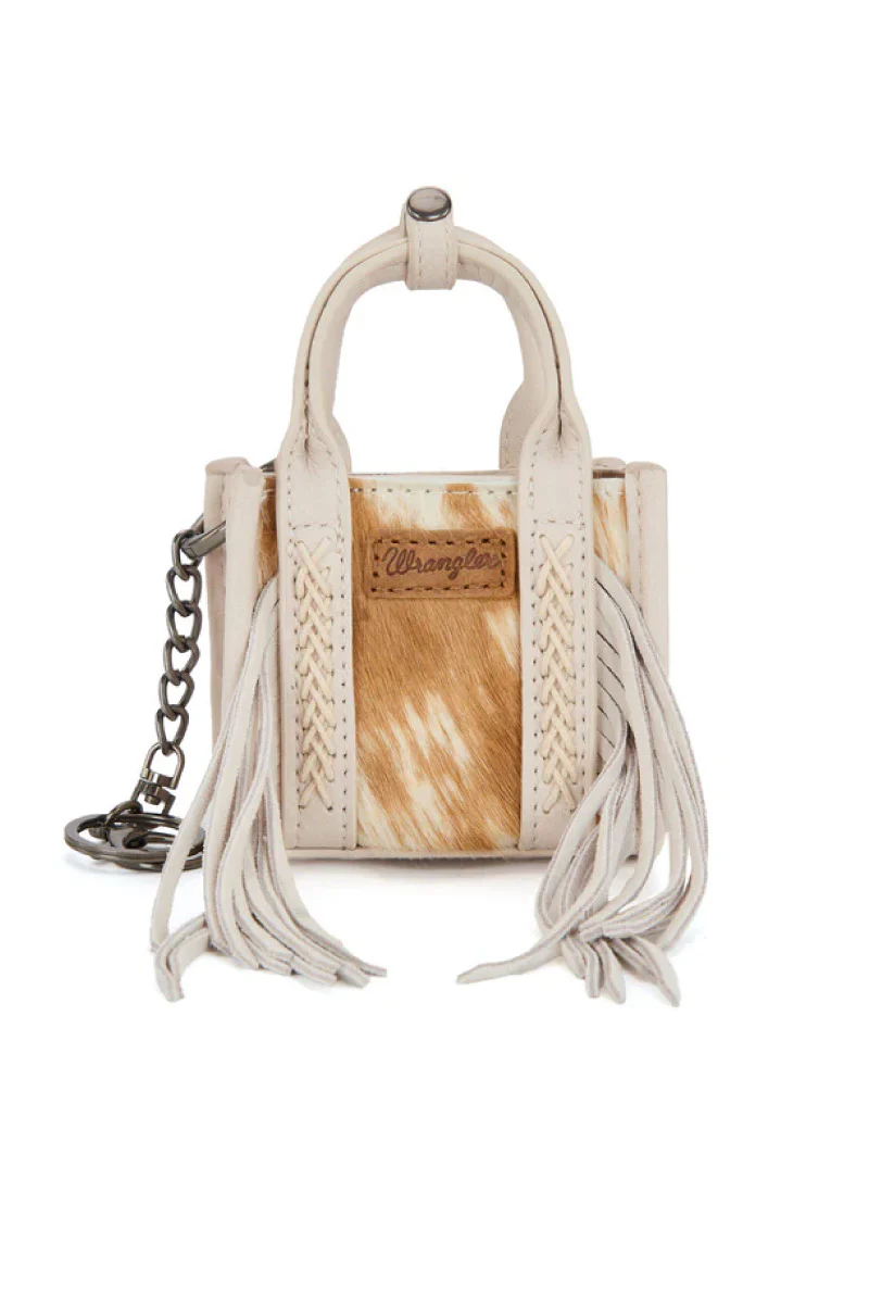 Cowhide Mini Handbag Charm - Image 2