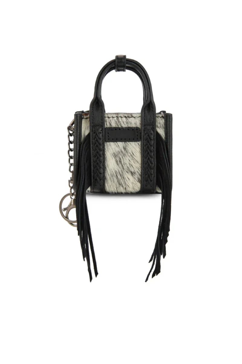 Cowhide Mini Handbag Charm - Image 3